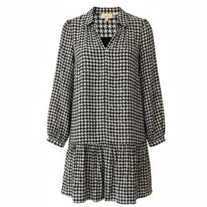 Anthropologie Maeve - Black and White Sterling Houndstooth Tunic Dress X-Small